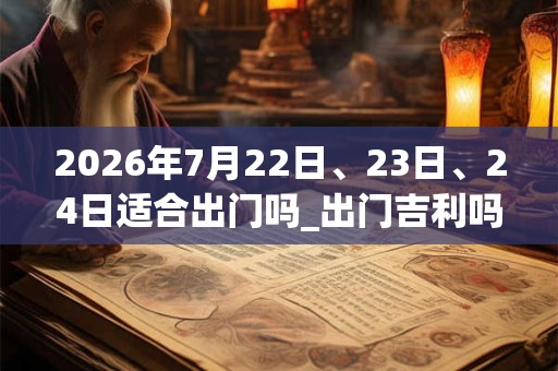 2026年7月22日、23日、24日适合出门吗_出门吉利吗 2026年7月22日、23日、24日适合出门吗_出门吉利吗