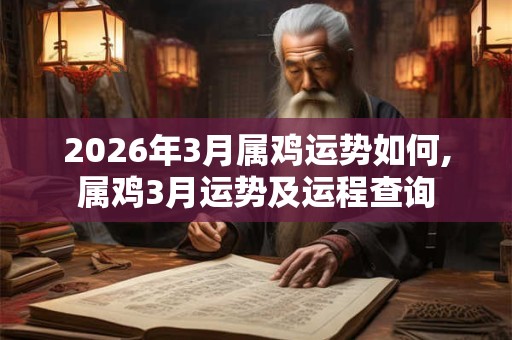2026年3月属鸡运势如何,属鸡3月运势及运程查询 2026年3月属鸡运势如何,属鸡3月运势及运程查询