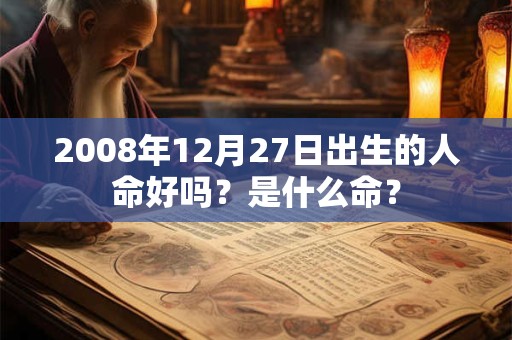 2008年12月27日出生的人命好吗？是什么命？
