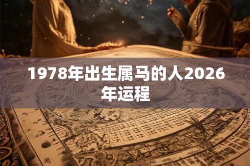 1978年出生属马的人2026年运程 1978年出生属马的人2026年运程