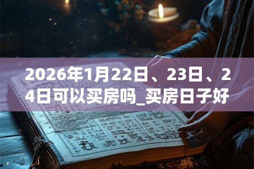 2026年1月22日、23日、24日可以买房吗_买房日子好吗
