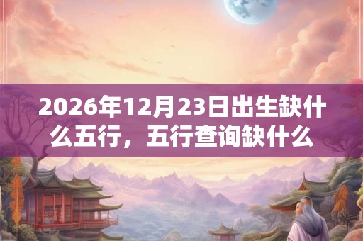 2026年12月23日出生缺什么五行,五行查询缺什么 2026年12月23日出生缺什么五行,五行查询缺什么