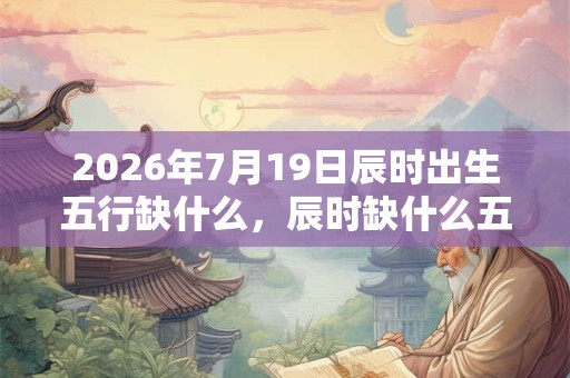 2026年7月19日辰时出生五行缺什么，辰时缺什么五行