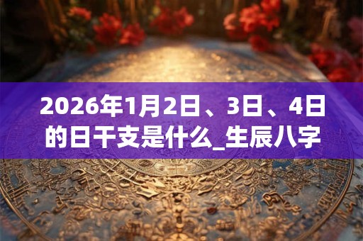2026年1月2日、3日、4日的日干支是什么_生辰八字 2026年1月2日、3日、4日的日干支是什么_生辰八字