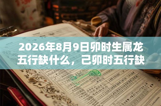 2026年8月9日卯时生属龙五行缺什么,己卯时五行缺什么 2026年8月9日卯时生属龙五行缺什么,己卯时五行缺什么