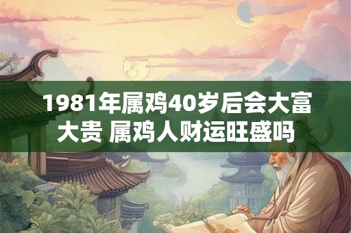 1981年属鸡40岁后会大富大贵 属鸡人财运旺盛吗 1981年属鸡40岁后会大富大贵 属鸡人财运旺盛吗