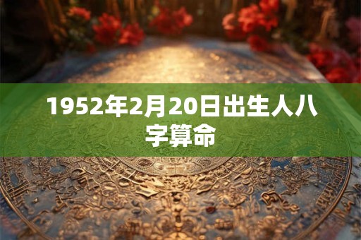 1952年2月20日出生人八字算命 1952年2月20日出生人八字算命