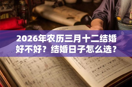 2026年农历三月十二结婚好不好?结婚日子怎么选? 2026年农历三月十二结婚好不好?结婚日子怎么选?