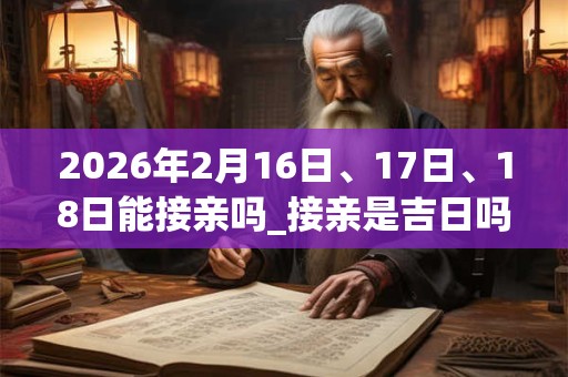 2026年2月16日、17日、18日能接亲吗_接亲是吉日吗 2026年2月16日、17日、18日能接亲吗_接亲是吉日吗