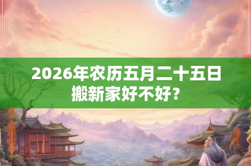 2026年农历五月二十五日搬新家好不好? 2026年农历五月二十五日搬新家好不好?