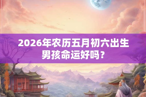 2026年农历五月初六出生男孩命运好吗? 2026年农历五月初六出生男孩命运好吗?