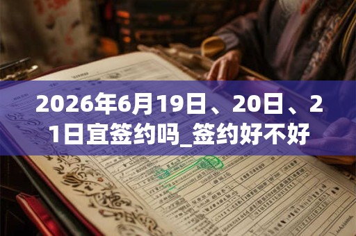 2026年6月19日、20日、21日宜签约吗_签约好不好 2026年6月19日、20日、21日宜签约吗_签约好不好