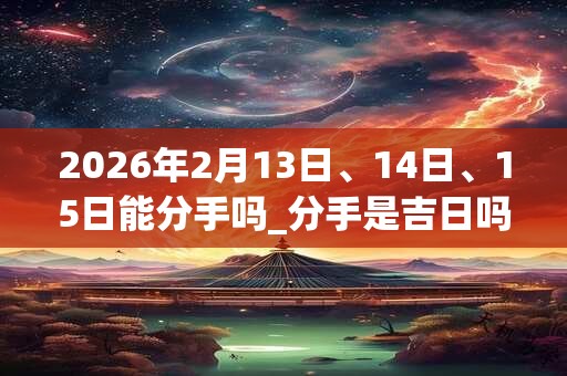 2026年2月13日、14日、15日能分手吗_分手是吉日吗 2026年2月13日、14日、15日能分手吗_分手是吉日吗