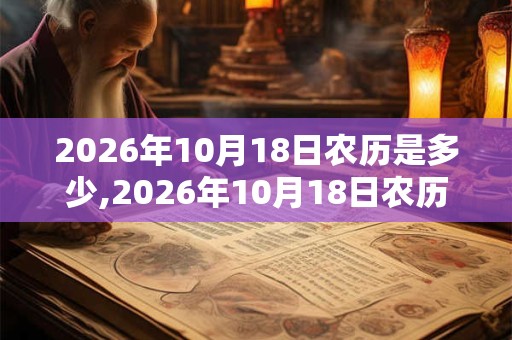 2026年10月18日农历是多少,2026年10月18日农历表 2026年10月18日农历是多少,2026年10月18日农历表
