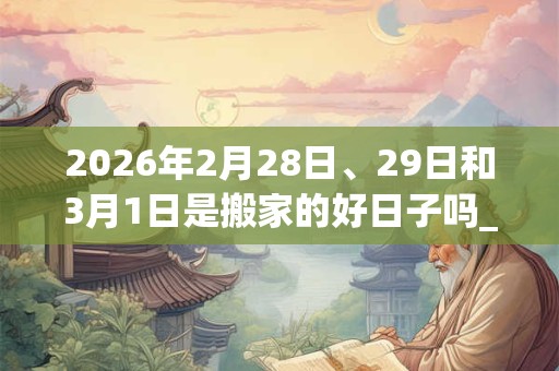2026年2月28日、29日和3月1日是搬家的好日子吗_搬家可以吗