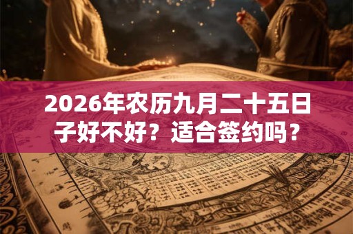 2026年农历九月二十五日子好不好?适合签约吗? 2026年农历九月二十五日子好不好?适合签约吗?