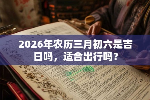 2026年农历三月初六是吉日吗，适合出行吗？