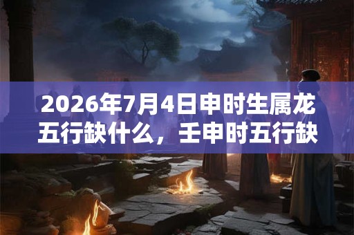 2026年7月4日申时生属龙五行缺什么，壬申时五行缺什么