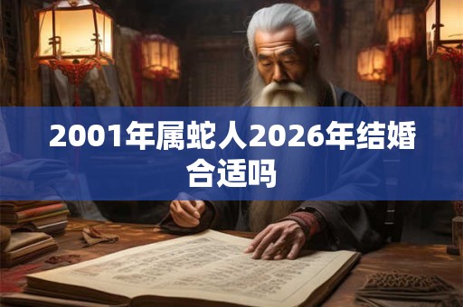2001年属蛇人2026年结婚合适吗 2001年属蛇人2026年结婚合适吗