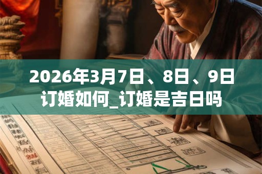 2026年3月7日、8日、9日订婚如何_订婚是吉日吗 2026年3月7日、8日、9日订婚如何_订婚是吉日吗