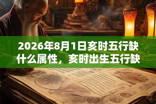 2026年8月1日亥时五行缺什么属性，亥时出生五行缺什么