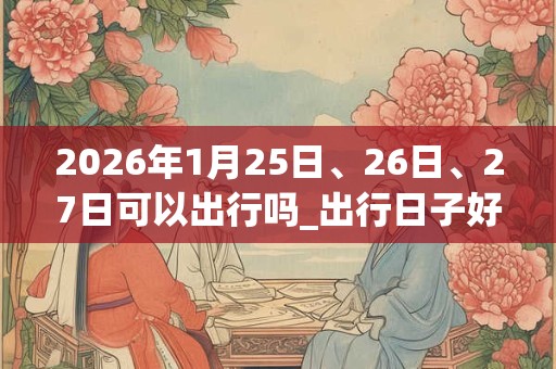 2026年1月25日、26日、27日可以出行吗_出行日子好吗