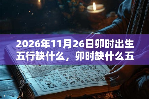 2026年11月26日卯时出生五行缺什么，卯时缺什么五行