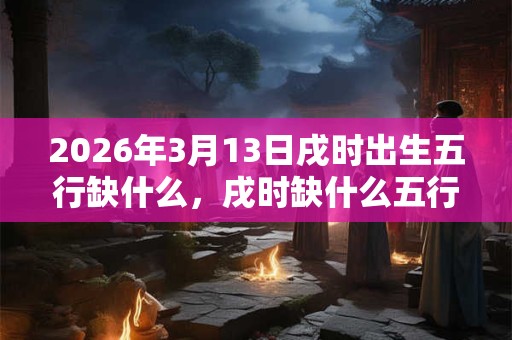 2026年3月13日戌时出生五行缺什么，戌时缺什么五行