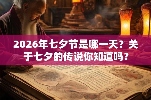 2026年七夕节是哪一天?关于七夕的传说你知道吗? 2026年七夕节是哪一天?关于七夕的传说你知道吗?