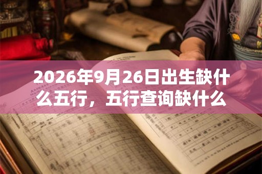 2026年9月26日出生缺什么五行，五行查询缺什么