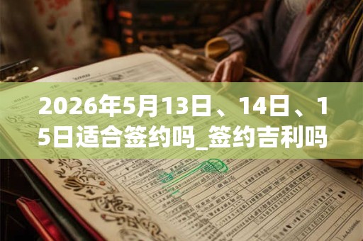 2026年5月13日、14日、15日适合签约吗_签约吉利吗 2026年5月13日、14日、15日适合签约吗_签约吉利吗
