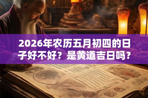2026年农历五月初四的日子好不好?是黄道吉日吗? 2026年农历五月初四的日子好不好?是黄道吉日吗?