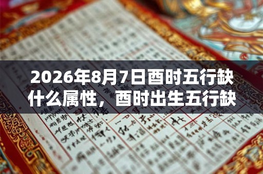 2026年8月7日酉时五行缺什么属性,酉时出生五行缺什么 2026年8月7日酉时五行缺什么属性,酉时出生五行缺什么
