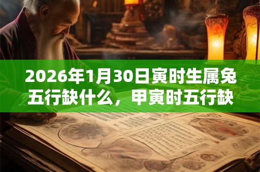 2026年1月30日寅时生属兔五行缺什么,甲寅时五行缺什么 2026年1月30日寅时生属兔五行缺什么,甲寅时五行缺什么