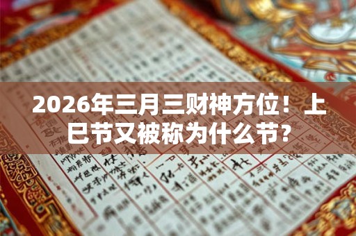 2026年三月三财神方位！上巳节又被称为什么节？