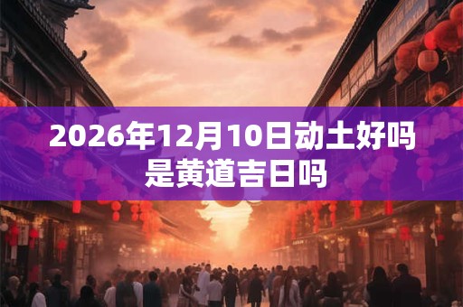 2026年12月10日动土好吗 是黄道吉日吗 2026年12月10日动土好吗 是黄道吉日吗