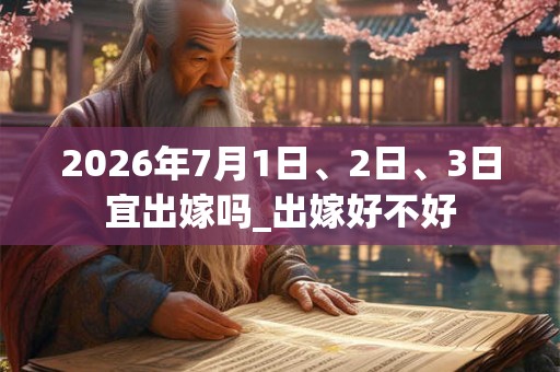 2026年7月1日、2日、3日宜出嫁吗_出嫁好不好 2026年7月1日、2日、3日宜出嫁吗_出嫁好不好