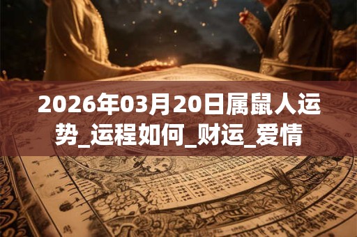 2026年03月20日属鼠人运势_运程如何_财运_爱情 2026年03月20日属鼠人运势_运程如何_财运_爱情