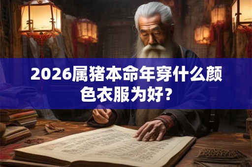 2026属猪本命年穿什么颜色衣服为好？