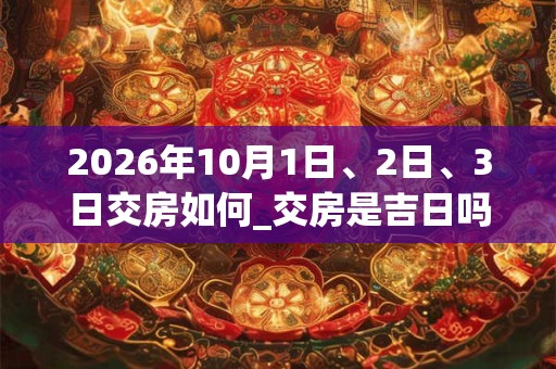 2026年10月1日、2日、3日交房如何_交房是吉日吗