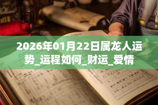 2026年01月22日属龙人运势_运程如何_财运_爱情 2026年01月22日属龙人运势_运程如何_财运_爱情