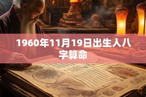 1960年11月19日出生人八字算命 1960年11月19日出生人八字算命