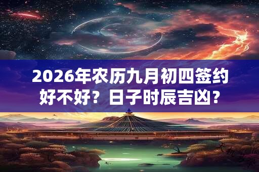 2026年农历九月初四签约好不好?日子时辰吉凶? 2026年农历九月初四签约好不好?日子时辰吉凶?