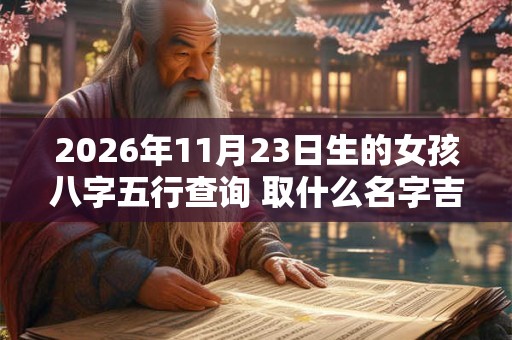 2026年11月23日生的女孩八字五行查询 取什么名字吉利