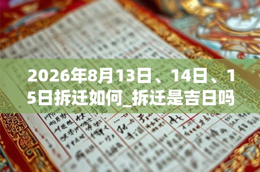 2026年8月13日、14日、15日拆迁如何_拆迁是吉日吗