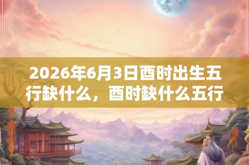 2026年6月3日酉时出生五行缺什么,酉时缺什么五行 2026年6月3日酉时出生五行缺什么,酉时缺什么五行