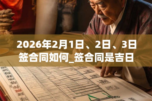 2026年2月1日、2日、3日签合同如何_签合同是吉日吗 2026年2月1日、2日、3日签合同如何_签合同是吉日吗