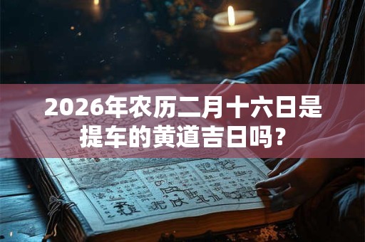 2026年农历二月十六日是提车的黄道吉日吗？