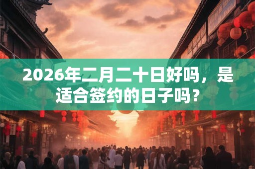 2026年二月二十日好吗，是适合签约的日子吗？