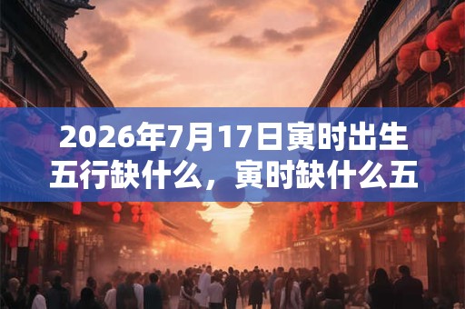 2026年7月17日寅时出生五行缺什么，寅时缺什么五行